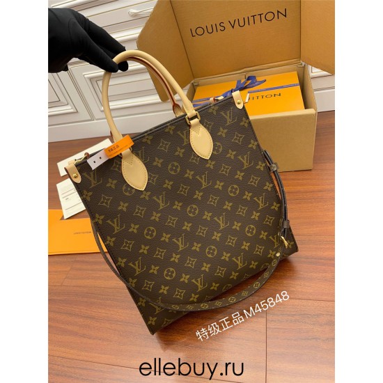 Louis Vuitton PETIT SAC PLAT Music Book Bag (M45848) MONOGRAM Size: 30x10x32cm