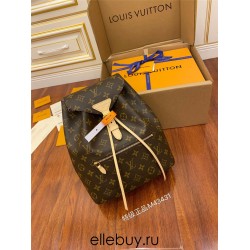 Louis Vuitton M43431 Montsouris Medium Sperone Backpack Damier Azur Canvas, Size: 30x25x10cm