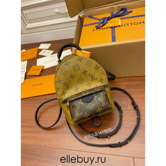 Louis Vuitton M44872 PALM SPRINGS Mini Backpack in Monogram Reverse Canvas, Size: 17x22x10cm