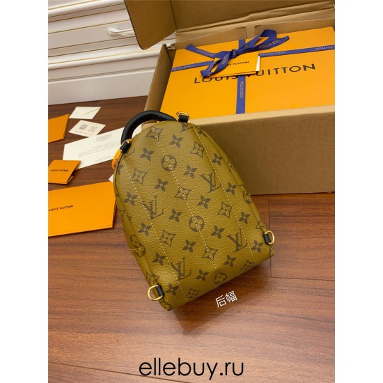 Louis Vuitton M44872 PALM SPRINGS Mini Backpack in Monogram Reverse Canvas, Size: 17x22x10cm