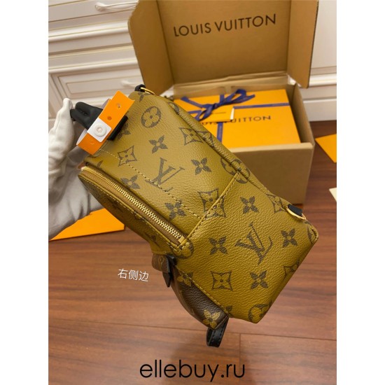 Louis Vuitton M44872 PALM SPRINGS Mini Backpack in Monogram Reverse Canvas, Size: 17x22x10cm