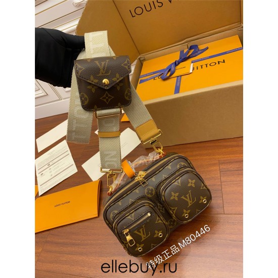 Louis Vuitton UTILITY CROSSBODY Handbag (M80446) , Size: 18x11x10cm