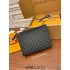 Louis Vuitton N41696 POCHETTE VOYAGE Damier Graphite Monogram Black  Handbag Black and Gray Monogram Eclipse Black Canvas, 26.0x20.0x5.0cm