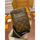 Louis Vuitton UTILITY PHONE POCKET Phone Bag (M80746) Monogram Canvas, Size: 16x19x6cm