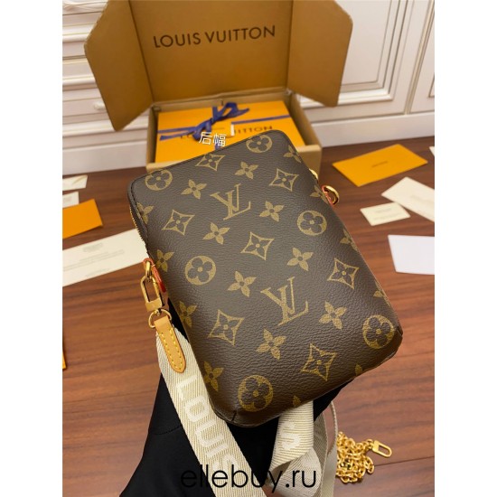 Louis Vuitton UTILITY PHONE POCKET Phone Bag (M80746) Monogram Canvas, Size: 16x19x6cm