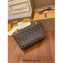 Louis Vuitton VAVIN Small Handbag (N40113) White Vavin Small Handbag Damier Ebene Canvas, Size: 25x17x9.5cm