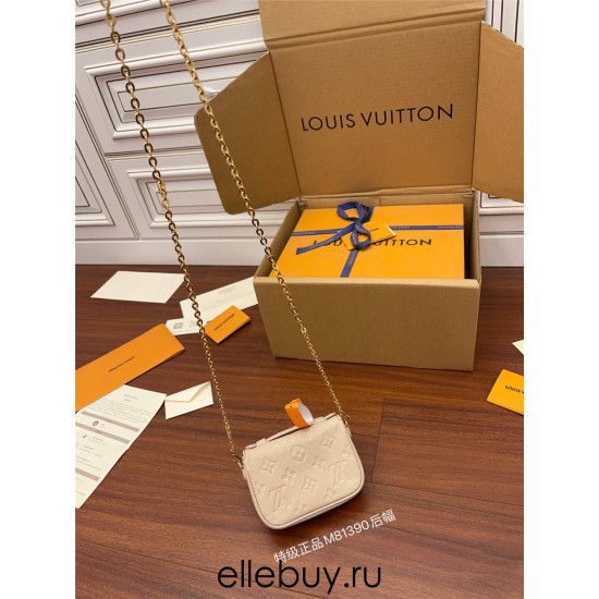 Louis Vuitton MICRO MÉTIS Metis Chain Bag (M81390) Yellow Flower Monogram Empreinte Leather, Size: 14x11x3.5cm