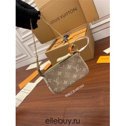 Louis Vuitton MINI POCHETTE ACCESSOIRES Clutch (M81284) Green Spring in the City Capsule Collection, Size: 15.5x10.5x4cm