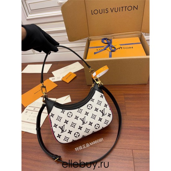 Louis Vuitton BAGATELLE Handbag (M46091) Black Bagatelle BB Monogram pattern print and embossing, Size: 22x14x9CM