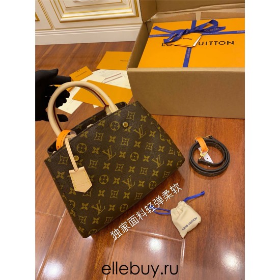 Louis Vuitton MONTAIGNE BB Handbag (M41055) Monogram Canvas, Size: 29X20X13CM