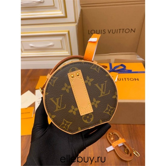 Louis Vuitton M44699 Mini Boite Chapeau SOUPLE Handbag Monogram Coated Canvas, Malletage stitching lining, Size: 13.0x12.0x6.5cm