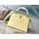 Louis Vuitton M48865 Yellow Crocodile Grain Silver Button Capucines BB Handbag Crocodile Skin Pattern, Size: 27x18x9cm