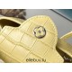 Louis Vuitton M48865 Yellow Crocodile Grain Silver Button Capucines BB Handbag Crocodile Skin Pattern, Size: 27x18x9cm