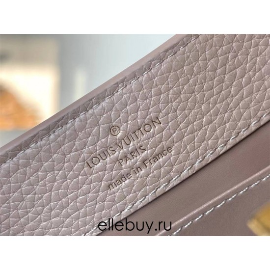 Louis Vuitton N99387/M48865 Gray Snake Shoulder Capucines BB Handbag Grained Taurillon Leather, Size: 27 x18x9cm