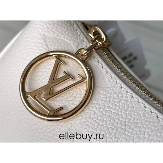 Louis Vuitton M82519 White Mini Moon Handbag Soft Monogram Empreinte Embossed Leather, Size: 20.5x11x5cm