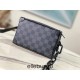 Louis Vuitton N44735 MINI SOFT TRUNK Damier Graphite Monogram Black Virgil Abloh, Size: 18.5x13.0x8.0 cm