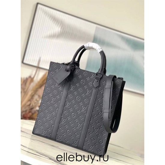 Louis Vuitton M21866 All-leather Sac Plat Handbag Monogram Embossed Taurillon Leather, Size: 36.5 × 38 × 9 cm