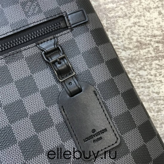 Louis Vuitton TAKEOFF Clutch (N40504) Monogram Eclipse Black Takeoff Clutch Damier Infini Leather, Size: 30x22x5cm