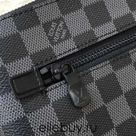 Louis Vuitton TAKEOFF Clutch (N40504) Monogram Eclipse Black Takeoff Clutch Damier Infini Leather, Size: 30x22x5cm