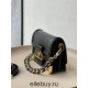 Louis Vuitton Dauphine Mini Handbag (M22597) Black Embossed Calfskin, Size: 20x15x9cm