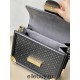 Louis Vuitton Dauphine Medium Handbag (M22276) Black Soft Calfskin Monogram Embossed, Size: 25x17x10.5cm