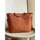 Louis Vuitton NEVERFULL Medium Handbag (M45686) Caramel Monogram Empreinte Soft Embossed Leather, Size: 31x28x14cm