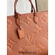 Louis Vuitton ONTHEGO Large Handbag (M44925) Caramel Onthego Handbag Monogram Empreinte Giant Embossed Soft Leather, Size: 41x34x19cm