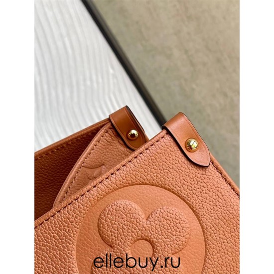 Louis Vuitton ONTHEGO Large Handbag (M44925) Caramel Onthego Handbag Monogram Empreinte Giant Embossed Soft Leather, Size: 41x34x19cm