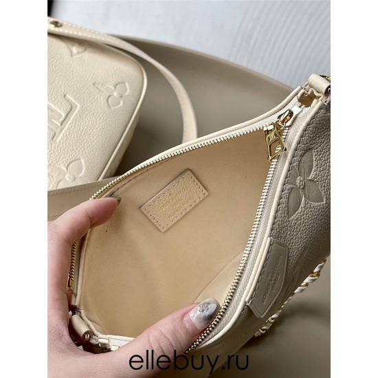 Louis Vuitton MULTI POCHETTE ACCESSOIRES Handbag (M46568) Ivory White Monogram Empreinte Leather, Size: 25x14.5x4.5cm