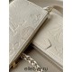 Louis Vuitton MULTI POCHETTE ACCESSOIRES Handbag (M46568) Ivory White Monogram Empreinte Leather, Size: 25x14.5x4.5cm