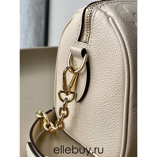 Louis Vuitton SPEEDY BANDOULIÈRE 20 Handbag (M58954) Ivory White Monogram Empreinte Leather, Size: 20.5x13.5x12cm