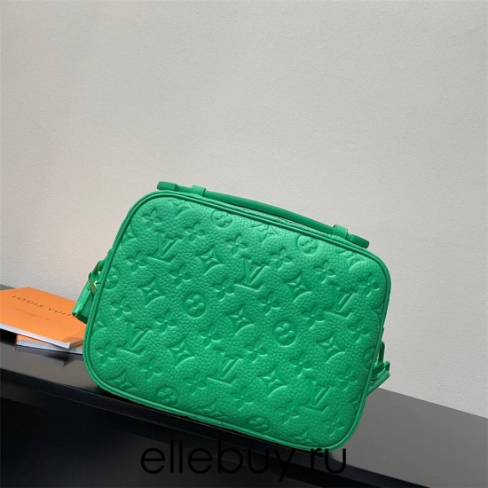 Louis Vuitton S LOCK Messenger Bag (M20904) Green S-Lock Messenger Bag in Taurillon Monogram Leather, Size: 22x18x8cm