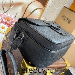 Louis Vuitton S LOCK Messenger Bag (M58489) Black S Lock Messenger Bag in Soft Taurillon Leather, Elegant Black Tone, Size: 22x18x8cm