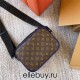 Louis Vuitton S Lock Messenger Bag (M45863/M45806) Full Leather Embossed M58489 Monogram Macassar Canvas Georges Vuitton 22x18x8cm