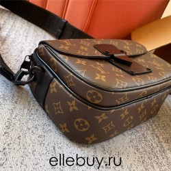 Louis Vuitton S LOCK Messenger Bag (M45806) Black Monogram Macassar Canvas, New Lock, Size: 22x18x8cm