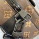 Louis Vuitton S LOCK Messenger Bag (M45806) Black Monogram Macassar Canvas, New Lock, Size: 22x18x8cm