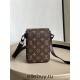 Louis Vuitton S-LOCK VERTICAL Mini Handbag (M81522) Monogram S-Lock Vertical Classic Monogram Macassar Canvas, Size: 12x19x7cm