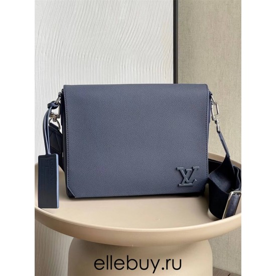 Louis Vuitton TAKEOFF Messenger Bag (M21363) Blue, Takeoff Messenger Bag in LV Aerogram Leather, Size: 28x24x10cm