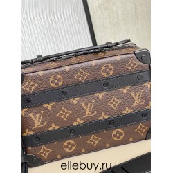 Louis Vuitton HANDLE SOFT TRUNK Handbag (M45935) Monogram Macassar Canvas, Size: 21.5x15x7cm