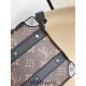 Louis Vuitton HANDLE SOFT TRUNK Handbag (M45935) Monogram Macassar Canvas, Size: 21.5x15x7cm