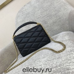 Louis Vuitton PICO GO-14 Medium Handbag (M22891) Black GO-14 Medium Handbag in Lambskin LV Twist Lock, Size: 23x16x10cm