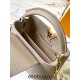 Louis Vuitton Capucines BB Handbag (M59433) Grey with Gold Clasp, Full-grain Calfskin, Size: 21x14x8 cm