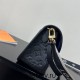 Louis Vuitton DIANE Handbag (M46386) Black, Classic Monogram Empreinte Embossed Leather, Size: 23x16x8.5cm