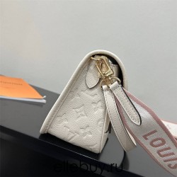 Louis Vuitton DIANE Handbag (M46388) White, Diane Handbag Classic Monogram Empreinte Embossed Leather, Size: 23x16x8.5cm