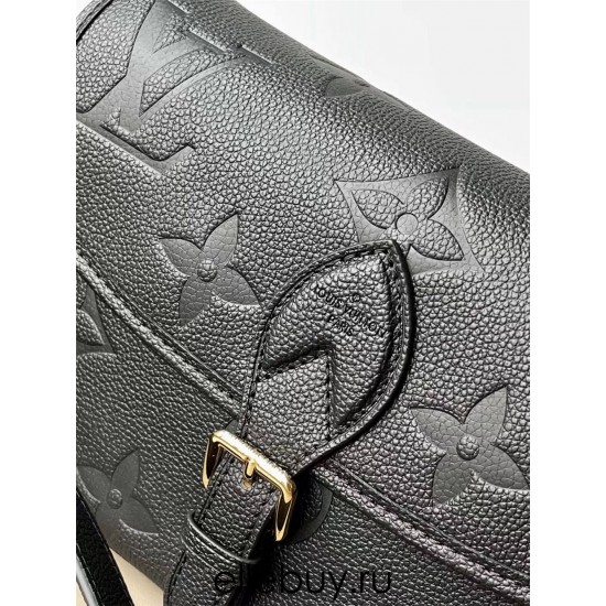 Louis Vuitton DIANE Handbag (M46386) Black, Classic Monogram Empreinte Embossed Leather, Size: 23x16x8.5cm