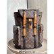 Louis Vuitton M46699 Yellow Leather Christopher Small Backpack in Monogram Canvas, Size: 32x39x12cm