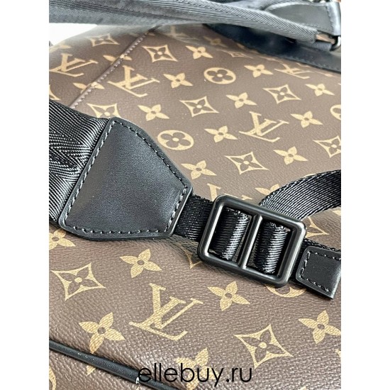 Louis Vuitton M46699 Yellow Leather Christopher Small Backpack in Monogram Canvas, Size: 32x39x12cm