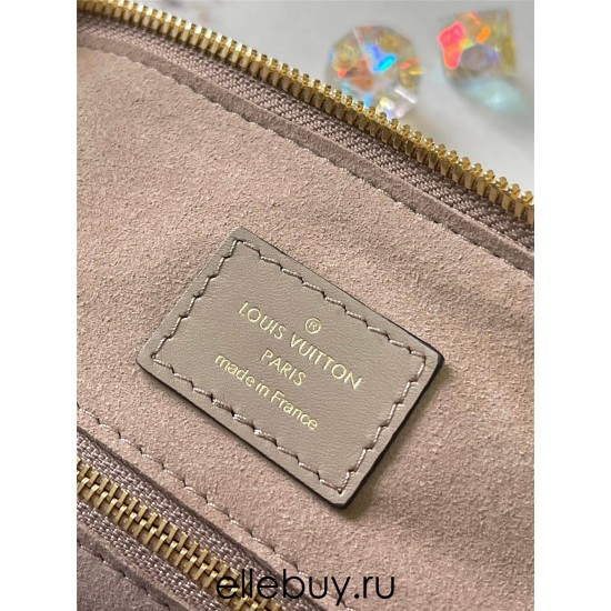 Louis Vuitton M59273 Elephant Gray Embossed Speedy Bandoulière 25 Handbag Monogram Empreinte Leather, Size: 25.0x19.0x15.0 cm