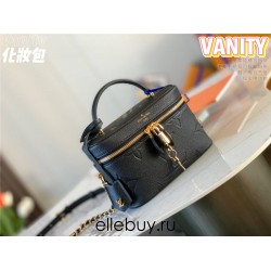 Louis Vuitton M45598 Black Embossed Vanity Small Handbag, Giant Monogram Embossed, Size: 19×13×11cm