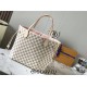 Louis Vuitton N41605 Check/Ballet Pink NEVERFULL Medium Handbag Damier Azur Canvas, Size: 32x28.5x17cm